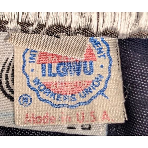 Vintage Espresso Striped Purple Blue Teal Skirt 100% Wool Union Made Size 12 - Picture 3 of 6